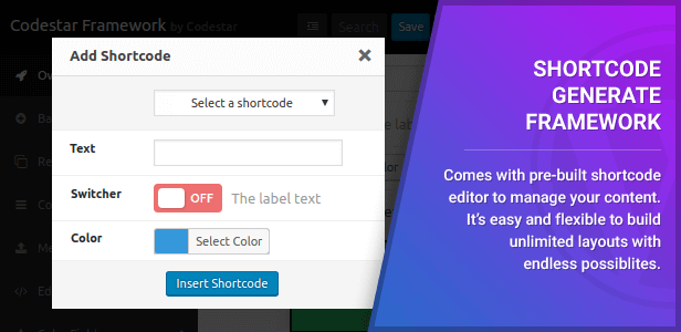Shortcode Generate Framework